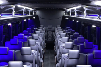Lewisville Charter Bus Interior